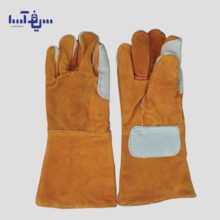 دستکش هبارت چرم طرح امریکا سیم دوز